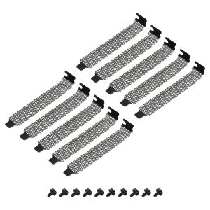 Lot De 10 Filtres &Agrave; Poussi&egrave;re Pour Fente Pci,Plaque D'Obturation,D&eacute;flecteur De Ventilation,Support D'Extension Avec 10 Vis Pour Bo&icirc;tiers D'Ordinateur - Neuf