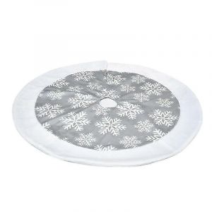 Jupe de sapin de No&euml;l 60 pouces, d&eacute;corations festives en tissu rouge et vert pour styles traditionnels et modernes - Neuf