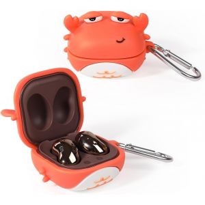 LORANKA-Coque pour Galaxy Buds FE (2023) / Buds2 Pro (2022) / Buds 2 (2021) / Buds Pro (2021) / Buds Live (2020), coque de chargement en silicone avec mousqueton pour &eacute;couteurs sans fil Samsung (Cra - Neuf