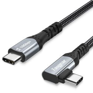 C&acirc;ble Usb-C 100W Avec Puce E-Marker, 3Ft 90 Degr&eacute;s 5A Power Delivery Usb 3.1 Gen 2 Type C &Agrave; C 10Gbps Data Cordon De Charge Rapide Compatible Pour Google Pixel 4 3Xl,Macbook,Pixelbo[GBP6276721] - Neuf
