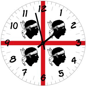 Horloge murale t&ecirc;te de maure corse 29 cm - Neuf