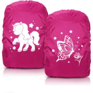 Housse Sac a Dos Impermeable,Protection Sac à Dos Pluie,Housse Sac à Dos Réfléchissante,Protege Sac a Dos Pluie Enfants,pour Garçons et Filles.[B2350] - Neuf
