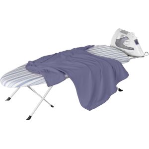 ChenQuanSarl-Honey-Can-Do Folding Tabletop Ironing Board Set, Collapsable Board With Iron Rest For Easy Storage And Versatile Use, A Compact Ironing Solution, Perfect For Indoor And Outdoor Use, Blue - Neuf