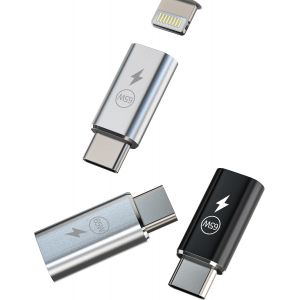KALANKA-Lot de 3 adaptateurs Lightning femelle vers USB C mâle 65 W - Convertisseur de charge de type C pour iPhone 16 15 Pro Max pour Apple et iPad - Compatible avec Samsung - Câble de charge - Adap - Neuf