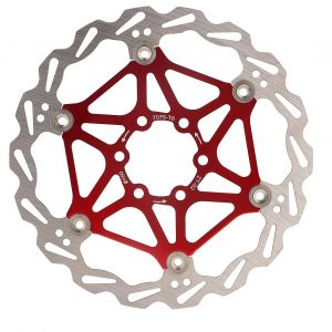 Ztto 160mm 6 Bolts Mountain Bike Floating Brake Disc Pad Accessoire De Cyclisme (Rouge) - Neuf