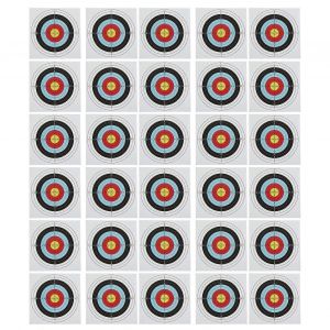 30 Pcs Tir &Agrave; L'arc Cible Papier Recurve Compound Poulie Arc Anneau Complet Tir Cibles Papiers - Neuf
