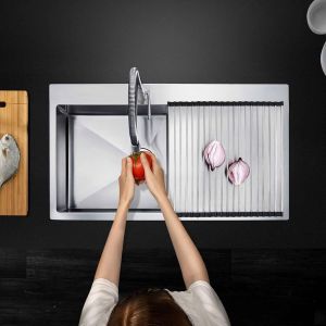 Tzf-Égouttoir À Vaisselle Au-Dessus De L'évier, Égouttoirs À Vaisselle Enroulables Pour Accessoires D'évier De Comptoir De Cuisine Pour Nouvelle Maison (16 Tubes 43 * 30 Cm) - Neuf