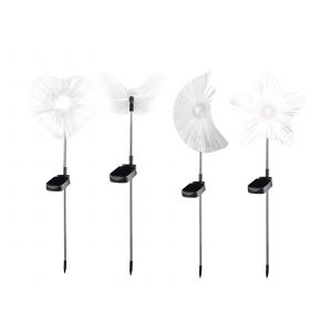 Lampes Solaires M&eacute;duses &Agrave; Piquer Pour Jardin - Lot De 4, Fibres Optiques Multicolores - Neuf