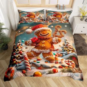 Double (Sans Couette)-Marron Blanc Vert-Parure De Lit Double Homewish Cardinal Avec Housse De Couette Et Motif Oiseau Rouge, Style Rustique Et Vintage, Pour Chambre D'enfant Ou Garçon, Motif Flocon - Neuf