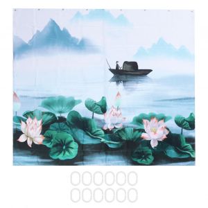 Hjlian Rideaux Occultants Impermeables A Motif Floral Pour Douche, Panneaux De Fenetre Pour Chambre A Coucher, Salon, Bureau, Hotel - Neuf