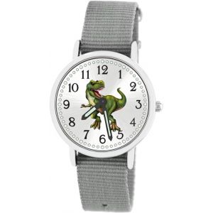 Bnhgc-Montre Dinosaure Pour Garçon - Montre Pour Enfant - Aiguilles Lumineuses - Étanche 5 Atm - Bracelet Interchangeable - Neuf