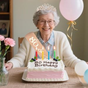 Kalanka-Ensemble Couronne Et &Eacute;charpe D'anniversaire En Or Rose &iquest; Diad&egrave;me En Alliage Durable Et Fleurs En Strass Avec Peignes Antid&eacute;rapants, &Eacute;charpe &Agrave; Paillettes Et &Eacute;pingle &Agrave; Perles Pour D&eacute;coration 80 - Neuf