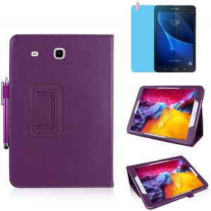 ELVORIX-Tablettes Coque pour Samsung Galaxy Tab A 7.0 inch 2016 (SM-T280 T285),Full De Protection Multi-Angle Debout Etui Cuir Housse avec Stylus Pen,Protecteur Film (Purple) - Neuf