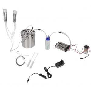 HJLIAN Kit de traite electrique portable a impulsion pour chevres, moutons et vaches, 5 L (prise UE) - Neuf