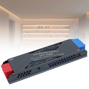 LED Transformateur 220V 24V 200W,LED Driver Alimentation 24V 8,3A Ultra Fin LED Transfo Alimentation à Découpage Convertisseur De Tension AC à DC Transfo Pour LED Intérieur,Spot LED - Neuf