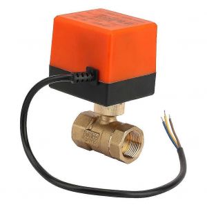 Vanne à boisseau sphérique motorisée en laiton, actionneur électrique à 2 voies G3/4 DN20, AC220 V, système de contrôle à 3 fils et 1 point - Neuf