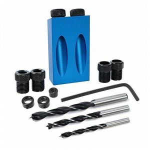 Gabarit de perçage 14 pièces ¿ Guide de perçage d'angle Kit de perçage de trou de poche 15° Kit de guide de perçage d'angle pour outils de positionnement de positionneur de travail du bois - Neuf