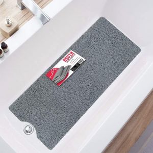KAL-Tapis De Bain Et Douche Antidérapant Pour L'Intérieur De La Baignoire Et Des Zones Humides (40 X 120 Cm, Gris) - Neuf