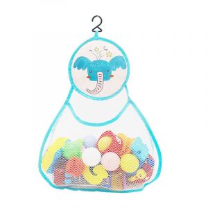Sac de rangement en filet pour jouets de bain, organiseur de jouets de bain, pochette à jouets, support de baignoire pour bébé, plateau de rangement pour salle de bain, paniers de douche (éléphant) - Neuf