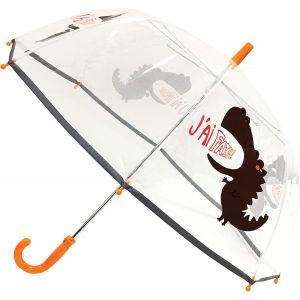 Ershi-Parapluie Enfant Transparent Cloche - Bordure Fluorescente[1831] - Neuf