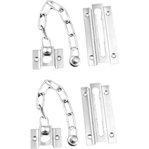 pcs Serrure de porte de sécurité Chaîne antivol Serrure de porte robuste Chaîne de porte antivol pour la sécurité intérieure de la maison. Cadenas avec clé - Neuf