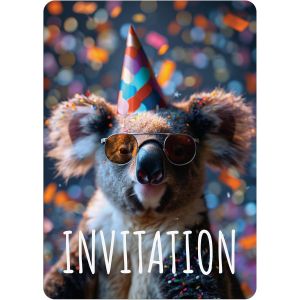 Cartes d'Invitation pour Anniversaire-12x Cartes d'Invitation Koala pour Votre Fête-La Carte d'Invitation Parfaite pour une Fête Inoubliable ! - Neuf