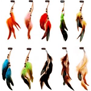 Lbgwp60-Lot De 10 Pinces À Cheveux En Plumes, Style Bohème, Pour Halloween, Carnaval, Fête Costumée, Cosplay Pour Femme - Neuf
