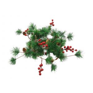 Guirlande Lumineuse Led En Rotin De 2 M Avec Baies Rouges Pour D&eacute;coration De No&euml;l - Neuf