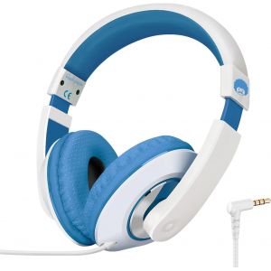 Casque Audio Enfant, Over Ear Casque Filaire Avec Micro Pour Enfants, Serre-Tête Ajustable, Audio Jack 3,5Mm, Pour Garçons Filles École Voyage Pc Tablette Téléphones (Noir Bleu) - Neuf