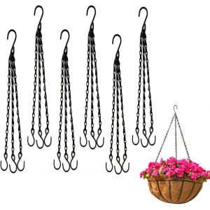 Teppe-Suspension Plante Intérieure 40 Cm Macrame, 6 Pièces Avec Crochet En S - Convient Pour Accrocher Divers Accessoires Pour La Maison - Neuf