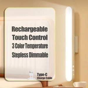 Ore-Lampe De Table Led Suspendue Magnétique,Rechargeable Par Usb,Lampe De Bureau,3 Couleurs,Lampe De Lecture,Variable,Pour Armoire,Garde-Robe,Veilleuse-No Remote-3 Colors In 1 - Neuf