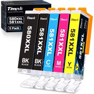 CMJAAGUR-Cartouche D'Encre Compatible Remplacement Pour Canon Pgi-580 Cli-581 Xxl Pour Pixma Ts6150 Ts6250 Ts6251 Ts8150 Tr8550 Ts8250 Ts9150 Tr7550 Ts8252 Ts9155 (5 Pack)[M521] - Neuf
