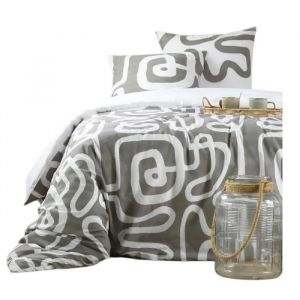 Housse De Couette + Taies 240x220cm Geopinto - Neuf