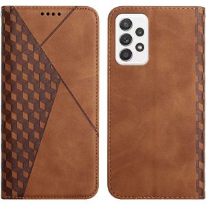 SJZG-Coque Pour Samsung Galaxy A52 5G, Premium Flip Housse &Eacute;tui Protection Rabat Clapet Portefeuille Phone Cover Magn&eacute;tique [Porte Cartes] Antichoc B&eacute;quille Cover (Marron) - Neuf