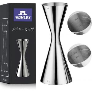 Mevronisshop-Verre Doseur &Agrave; Cocktail Avec Graduation Int&eacute;rieure Pour Un Cocktail - Acier Inoxydable 304 - Convient Pour Les Bars Et Les Appartements (Argent&eacute;, 30 Ml Et 60 Ml) - Neuf