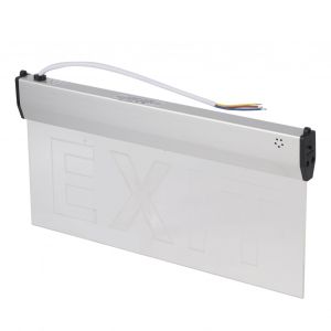 Voyant de securite de sortie de secours a LED PMMA AC220 V 3 W 350 x 180 mm - Neuf