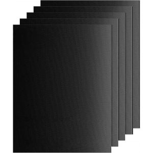 AYUHR-QH Tapis de Cuisson Barbecue, 5 Pièces Gaz/Electrique/Charbon BBQ Tapis four Non Stick Four en Téflon, Réutilisable, Nettoyage Facile et Anti-adhérent, Peut être coupé - Neuf