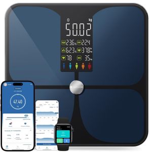 Balance Pese Personne Connectée, Balance Connectée Avec Grand Écran, Balance Impedancemetre Avec 22 Données Corporelles, Balance Masse Graisseuse Et Musculaire, Balance Intelligente Avec App - Neuf