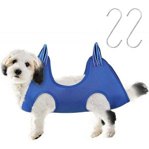 Dog Grooming Hammock,Dog Grooming Restraint Bag,Pet Grooming Aid With 2 Hooks For Dog Bath And Cat Grooming,Cutting - Neuf
