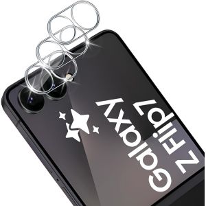 Kal-Cam&eacute;ra Verre Tremp&eacute; Protecteur Pour Samsung Galaxy Z Flip 7/Flip7 5g, Duret&eacute; 9h Hd Transparent Ultra R&eacute;sistant, [Couverture Tout] Cam&eacute;ra Film En Verre Tremp&eacute; Protection &Eacute;cran - 4 Pi&egrave;ces - Neuf