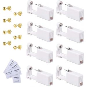 Lot De 8 Pistolets À Percer, Jetables, Stériles, Pour Le Nez D'oreille, Avec Clous D'oreilles, Kit De Piercing Asepsie[H1254] - Neuf