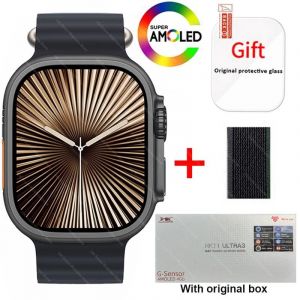 Nouveau Hk11 Ultra 3 Smartwatch 2025 49mm Amoled 4g Rom Ai Chat Robot Bluetooth R&eacute;seau Appel Horloge Nfc Boussole Montre Intelligente Hommes Femmes - Neuf