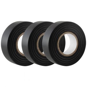 Ruban adhésif isolant électrique noir-19 mm x 20 m-résistant,autocollant-protèger,regrouper,réparer des câbles-3 rouleaux - Neuf