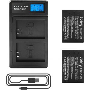 2 X LP-E12 Batterie de Rechange et LCD Chargeur Double Compatible avec Canon EOS M100, Rebel SL1, EOS 100D, EOS M, EOS M2, EOS M10 Digital Camera - Neuf