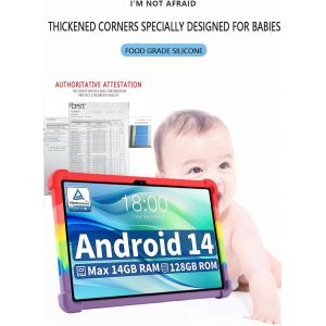 Coque Silicone Pour Blackview Tab60 Wifi/Blackview Tab60 Pro/Teclast P30/ Teclast P30t/ Oscal Pad 80 Wifi Tablette 10 Pouces, Housse De Protection Avec Fonctions De Support, Bleu[Coq9129904] - Neuf