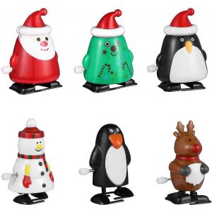 Noël Wind-up Toys Drôle Père Noël Pingouin Elk Bonhomme de neige Horloge Marche Jouets Pour Partie Festive - Neuf