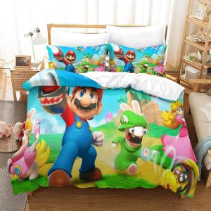Super Mario Ensemble De Housse De Couette Game Roleimprim&iquest;&iquest; Literie Housse De Couette Pour Literie Decro, Housse De Couette En Microfibre Ultra Douce D - Neuf