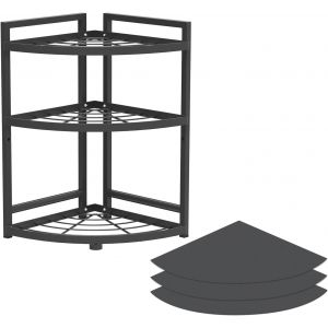 Jexnovashop-H51/W30cm 2 Niveaux 90 &deg; Coin &Eacute;tag&egrave;re De Cuisine Coin &Eacute;tag&egrave;re Casserole, Armoire De Salle De Bain Armoire De Rangement Coin &Eacute;tag&egrave;re De Rangement - Neuf