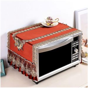 Housse De Protection Rouge Pour Four À Micro-Ondes, Tissu Anti-Poussière Et Anti-Huile, Protection Pour Grille-Pain De Cuisine - Neuf