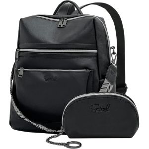RFCBC-Sac à Dos Femme,PU Cuir Sac a Dos Loisir avec Multipoches,Imperméable Antivol Voyage Décontracté de Sac à Dos pour Travail, Scolaire Collège, Affaires - Neuf